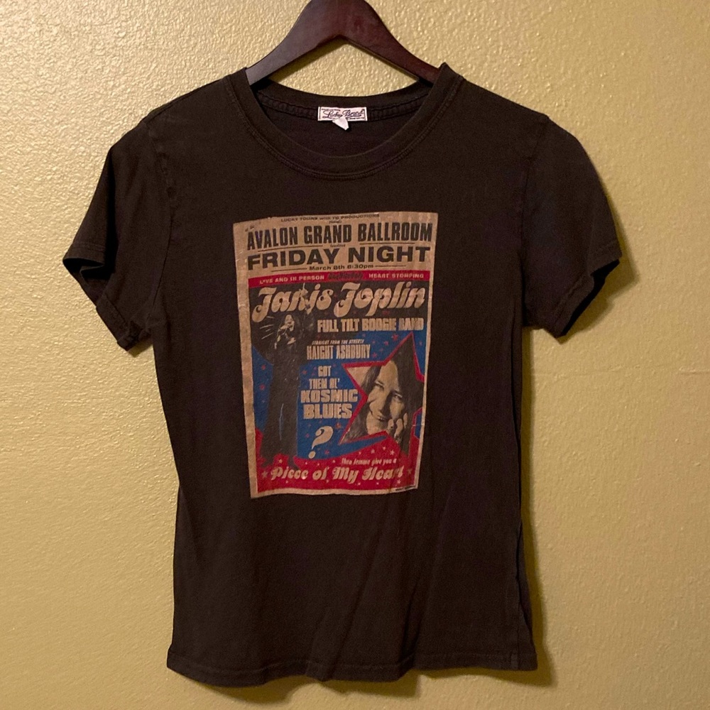 Lucky Brand Janis Joplin Concert Poster Tee